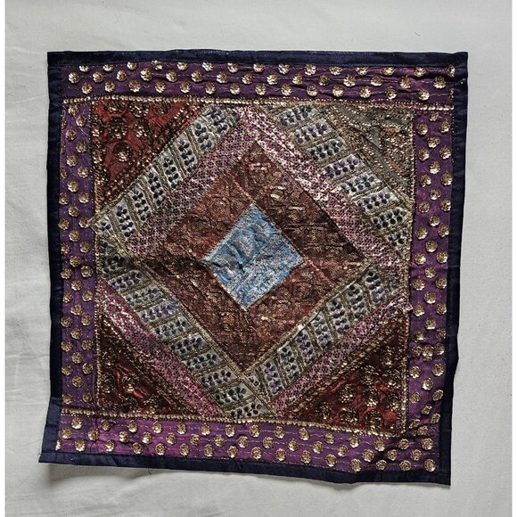 Set Of 3 Handmade Embroidered Pillow Covers Made In India - Picture 5 of 9